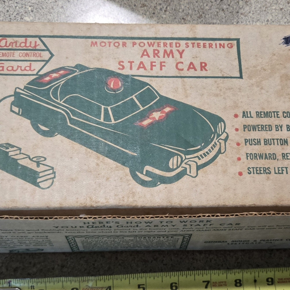 Vintage Army Staff Car Toy